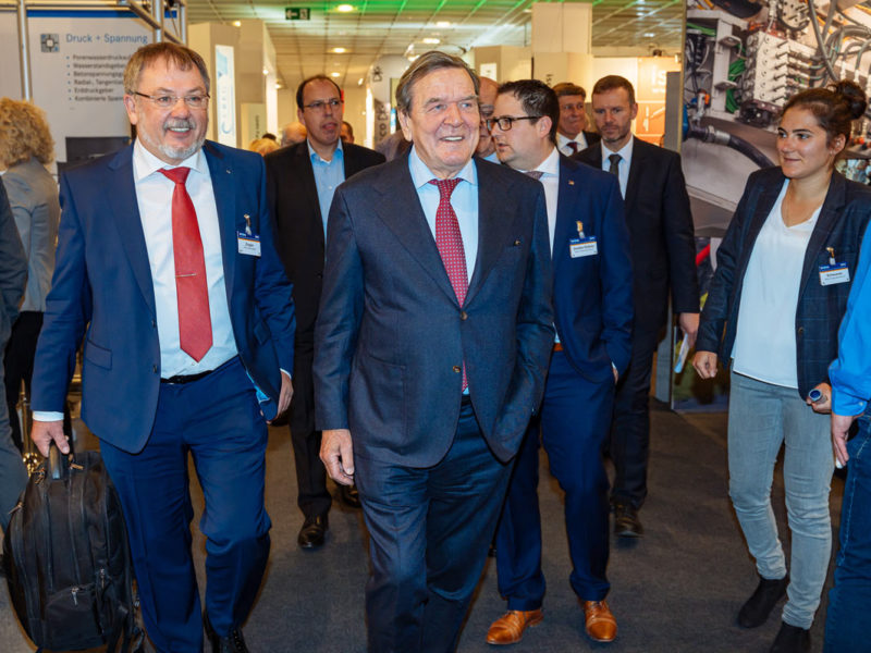 Pressefotografie Gerhard Schröder Besuch Köln